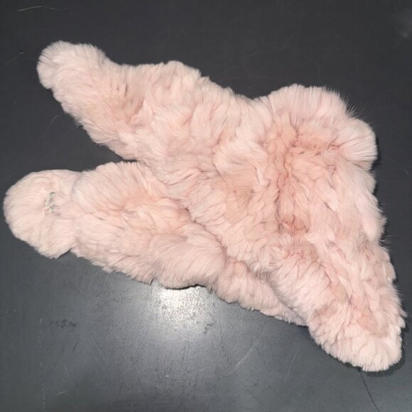 Rex Rabbit 100% Fur Snood Winter Stretchy Scarf Wrap Neckpiece Hook&eye Pink - Picture 15 of 16